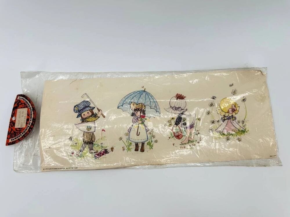 Vintage 1972 Scafa-Tornabene Four Girls Lithograph Prints Sealed NOS